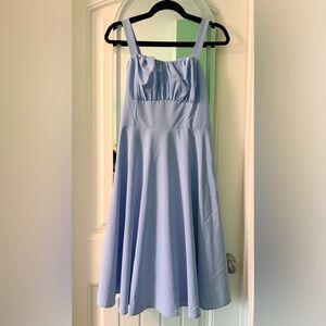 Elegant Blue Sleeveless Dress